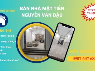 Bán Nhà Mặt Tiền Nguyễn Văn Đậu Bình Thạnh, 122m2, Xây Full, Giá Rẻ 