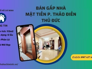 Bán Nhà Mặt Tiền p. Thảo Điền Thủ Đức, Lô Góc 115m2, 6 Lầu Có Thang Máy