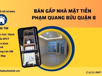 Bán Nhà Mặt Tiền Tạ Quang Bửu Quận 8, 70m2, 5 Tầng BTCT, Giá Rẻ