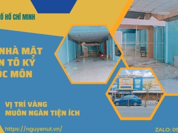 Bán Nhà Mặt Tiền Tô Ký Hóc Môn, 292m2, Ngang Lớn, Sổ Vuông 