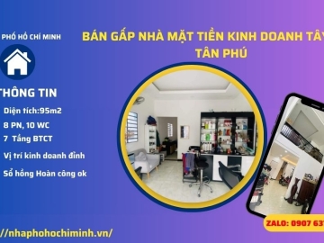 Bán Nhà Ngộp Mặt Tiền Đường Tây Sơn Tân Phú, 95m2, 7 Tầng, Chỉ 8 Tỷ Hơn