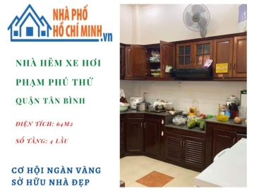 Cơ Hội Vàng Sở Hữu Nhà Hẻm Xe Hơi Đường Phạm Phú Thứ Tân Bình Giá Rẻ